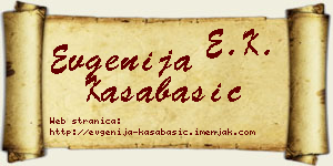 Evgenija Kasabašić vizit kartica